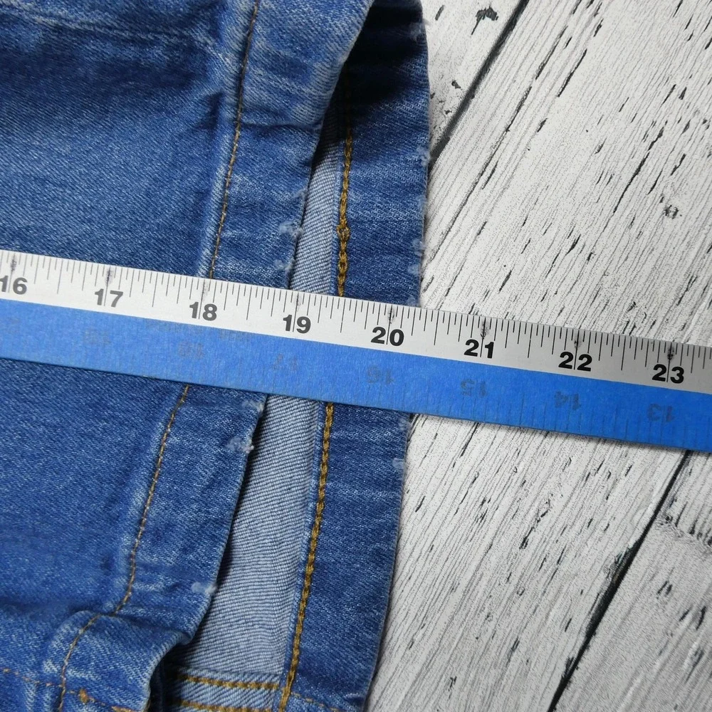 J Crew Denim Skirt‎ Womens 26 Button Front Pencil Jean Pockets Classic Casual - Picture 5 of 6